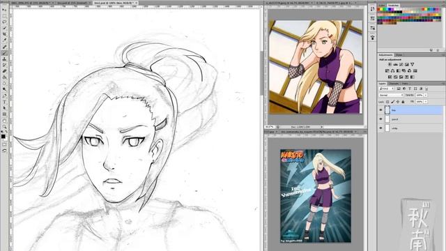 Рисование в стиле аниме в Photoshop CS6 (часть 2 - лайн) смотреть онлайн