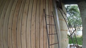 Утепление минеральной ватой силикатной стены. Отделка ольховой вагонкой.