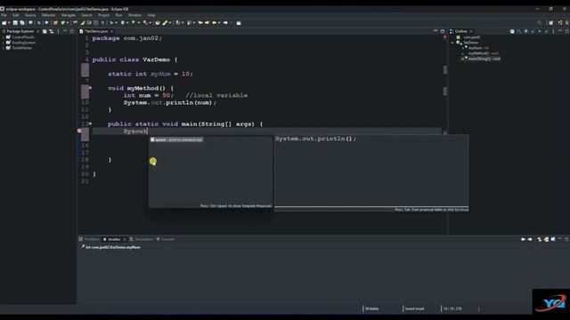 Static Variables | Global Variables | Local Variables in Java.