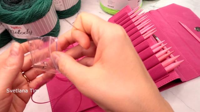 ОБЗОР: спицы - Набор разъемных спиц LYKKE Blush, Пряжа KATIA Neon, Perline Degradé, Melody.