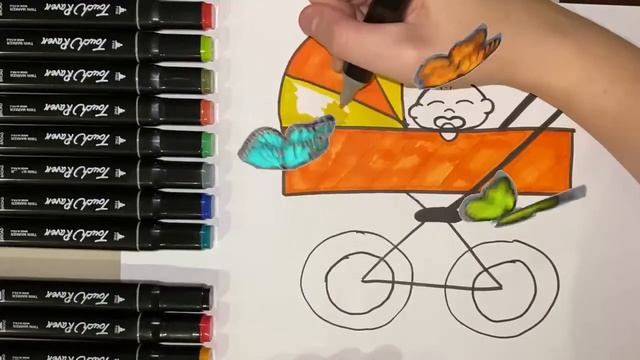 КАК НАРИСОВАТЬ КОЛЯСКУ/РИСУЕМ ЛЕГКО И ПРОСТО смотреть онлайн