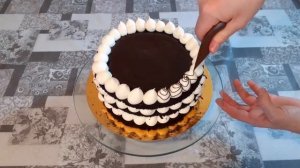 Торт Вупи Пай. Как украсить торт крем чизом.