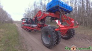Обзор сеялки KUHN Planter 3 TRS (сеялка Плантер),  Valtra T194