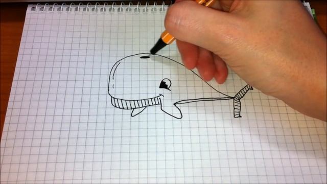 Простые рисунки #156 Кит =) смотреть онлайн