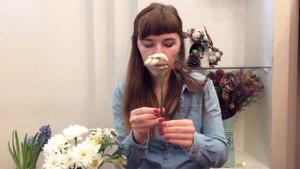 Флористика. Уроки флористики. Букет невесты в бело-голубой гамме.