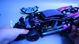 CyberPunk Building BlocksRacing Car Assembly: Instruction on lights installation