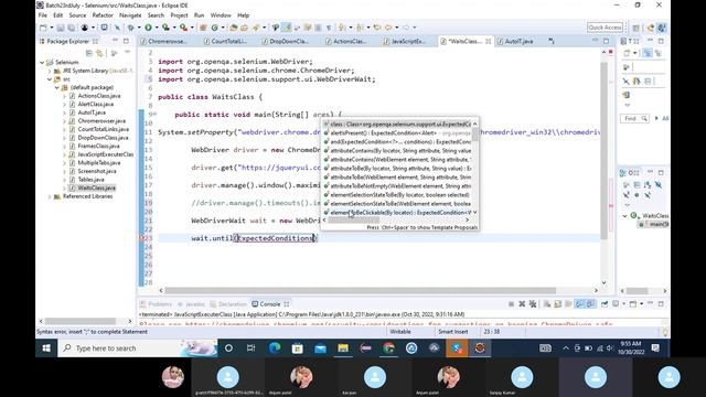 Selenium Waits and  AutoIT