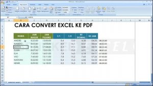 Cara Menyimpan File eXcel ke PDF