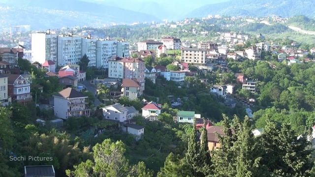 Над Сочи, Панорама Сочи с Высоты 160 метров над уровнем моря, Смотровая площадка в Парке Дендрарий смотреть онлайн