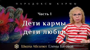 Дети кармы, дети любви. Парадоксы кармы.  Часть 1