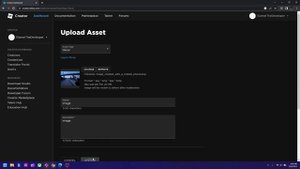 New Roblox Studio Creator Dashboard + Upload Image