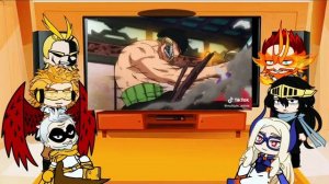 Pro Hero react to Roronoa Zoro vs King the Conflagration [SPOILER!] | Gacha club | BNHA/MHA