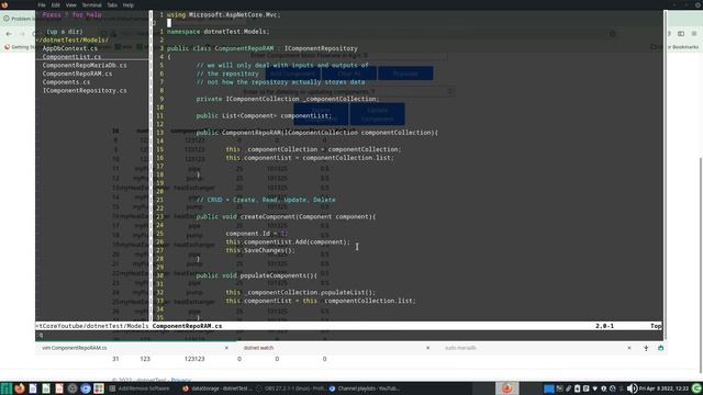 playing with dotnet core 48 - dataStorage15 debugging duplicate key ID errors in EFCore