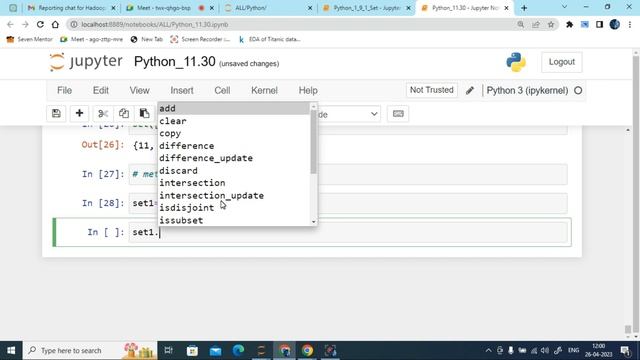 Set and examples   |pythonforbeginners|python full course|python full course in hindi|pythontutoria