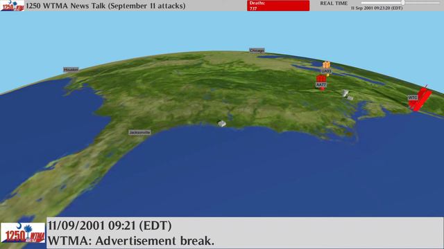 Real Time: September 11 2001 | 1250 WTMA News Talk (8:55am -  10:00am EDT) смотреть онлайн