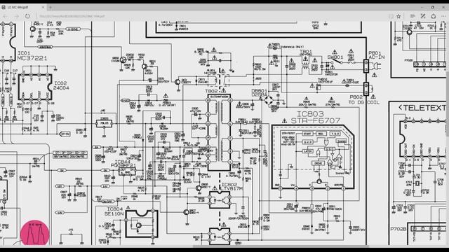 ремонт телевизора LG CF-21D79 мигает светодиод, не включается (шасси Mc-994a)