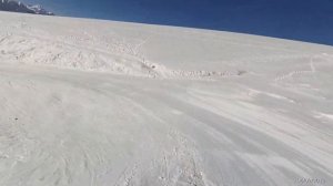 Самый быстрый спуск на сноуборде Гара Баши - Азау, 6 мин, max 102 км/ч.