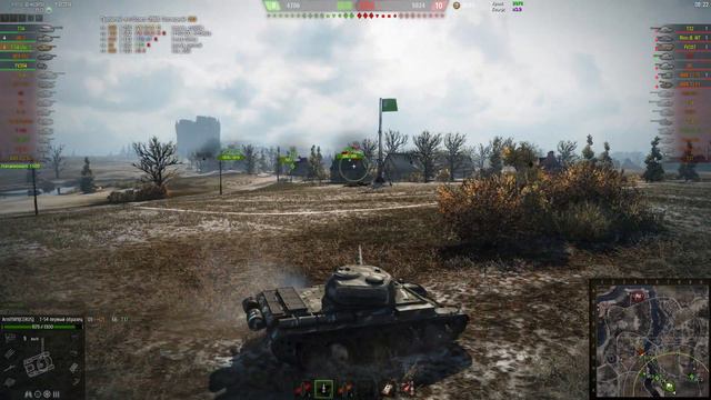 World of Tanks Т-54 первый образец ( т-54 обр 1 ) "8 фрагов, 5800 урона"