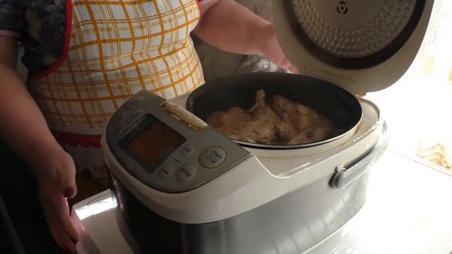Тушенка из кролика и свинины в мультиварке.  Не сложно и вкусно!