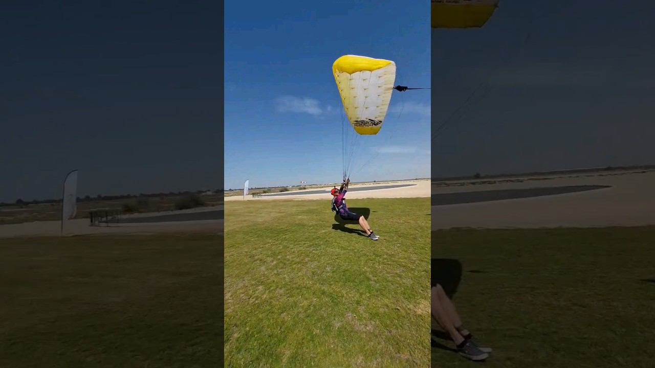 Парашютист опять рискует! Приземление задом наперед. смотреть онлайн