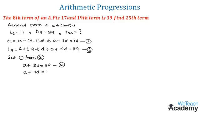 006-Arithmetic Progressions Example - 2 ⧸ Progressions ⧸ Maths Arithmetic