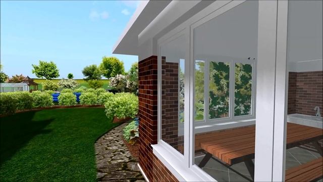 Проект Ландшафтного дизайна участка вытянутой формы смотреть онлайн