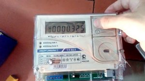 Включение (после 8ми лет на складе) "Энергомера СЕ303" от одной фазы. Нагрузка - лампа. Схема включ