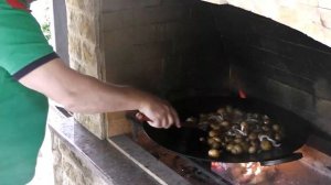 жаренная вырезка кабана в садже