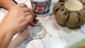 Осенние поделки/ Тыква из мешковины и джута своими руками/Идеи осеннего декора