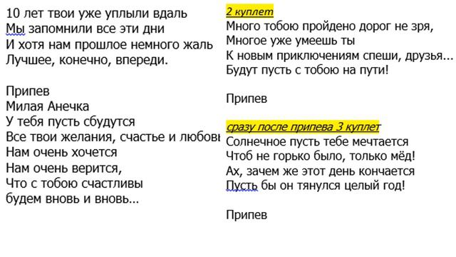 Юбилейная песня к 10-летию Ани Балдецкой смотреть онлайн