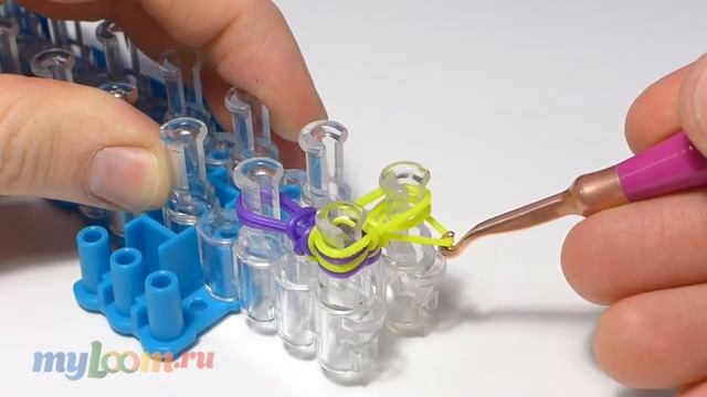 Как плести браслет "три ада" из резинок .♡ смотреть онлайн