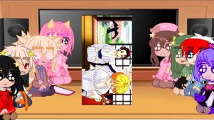 Mha react to Dekus past|deku as nezuko(mha x Demon slayer)|(part 2)2/2|no thumbnail