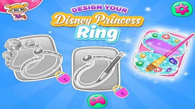 Design Your Disney Princess Ring - Disney Princess Games For Kids смотреть онлайн