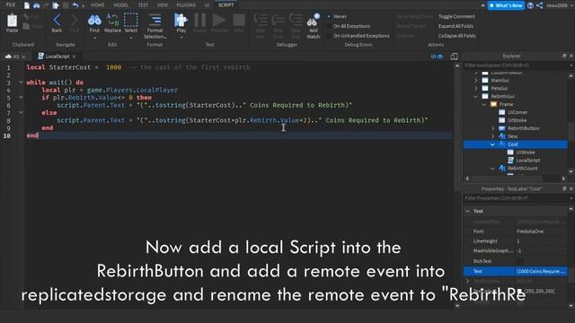 [Rebirth]How to make a Simulator Game in Roblox Studio [Part 12] смотреть онлайн