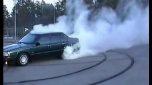 Illegal Drift and Burnout with Volvo 960 Turbo (Bad ASS)