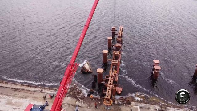 Запорожский мост сегодня. 112 мостотряд готовится к сварке пролетов и укрупняет плиты в Кривой бухт