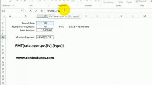 How to Calculate Loan Payments with Excel PMT Function