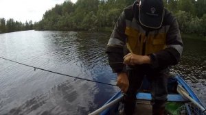 Рыбалка на спининг с лодки р Аган ХМАО.