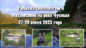 Рыбалка спиннингом и нахлыстом на реке Чусовая 27-29 июня 2023 года