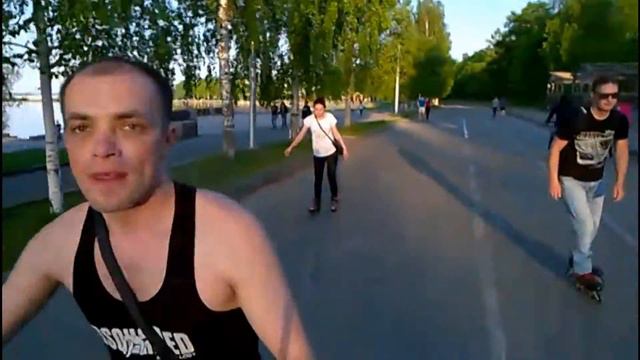 Онежская набережная,прогулка на роликах. смотреть онлайн
