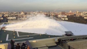 Автоматическая система пенотушения вертолетной площадки с помощью «гибридной пены».