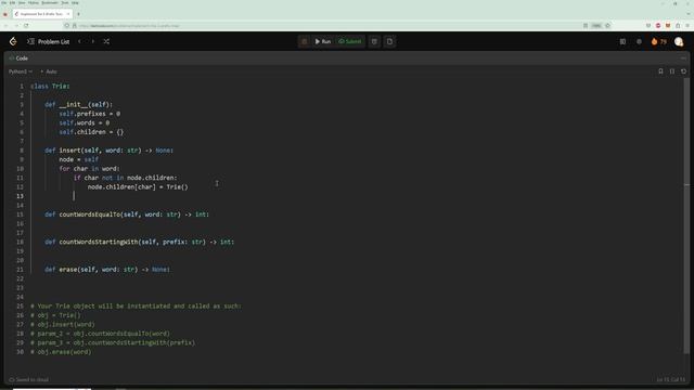 Implement Trie II - LeetCode 1804 - Python смотреть онлайн