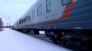 Тепловоз ТЭП70 - 184 с фирменным поездом "Текстильный край" Санкт-Петербург - Иваново