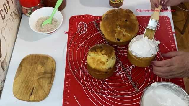 42/ ГЛАЗУРЬ для куличей! НЕ крошится!!! Olga творческие зарисовки.ВСЕМ мира и добра! смотреть онлайн