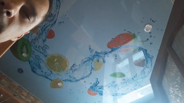 Натяжной потолок фотопечать (кухня) смотреть онлайн