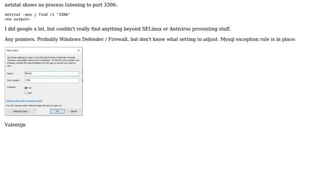 MySQL no longer starting "An attempt was made to access a socket in a way forbidden by its... смотреть онлайн