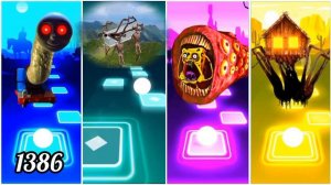 Thomas Train Exe 🆚 Siren Head 🆚 Train Eater 🆚 Spider House Head 💥 Goes Tiles Hop EDM Rush 💥
