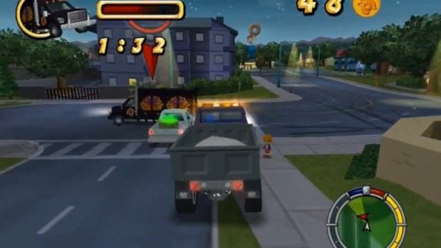 Прохождение The Simpsons Hit And Run часть  # 8 Мардж полицейский и Апу