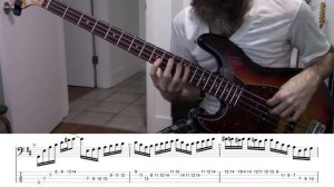J.S. Bach - Cello Suite No. 1 in G Major Prelude (arranged for bass guitar) w/notation + TAB