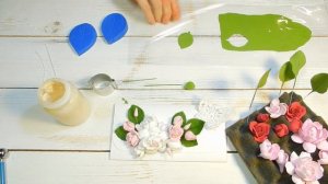 Глава 2. Мастер-класс "Конверт": Листья из зефирной глины и тонировка